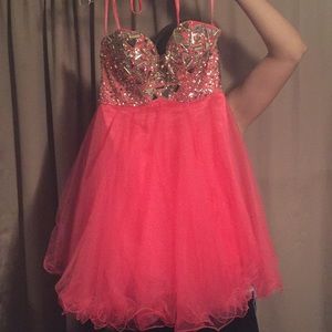 Mid thigh, pink, and elegant!